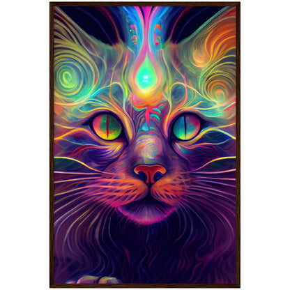 Catnip Trip Premium Semi-Glossy Paper Wooden Framed Print