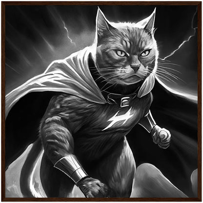 SuperCat Premium Semi-Glossy Paper Wooden Framed Print