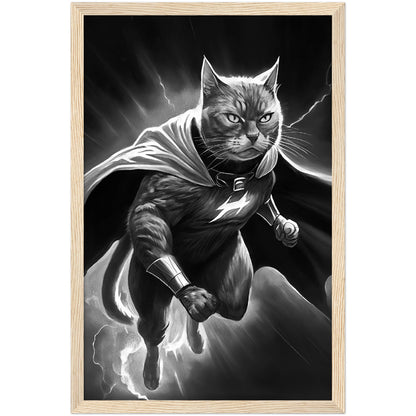 SuperCat Premium Semi-Glossy Paper Wooden Framed Print