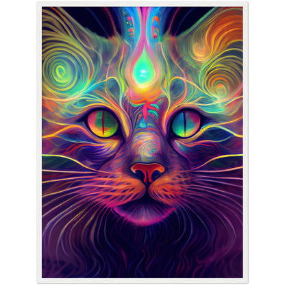 Catnip Trip Premium Semi-Glossy Paper Wooden Framed Print