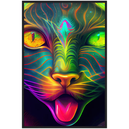 Catnip Trip Premium Semi-Glossy Paper Wooden Framed Print