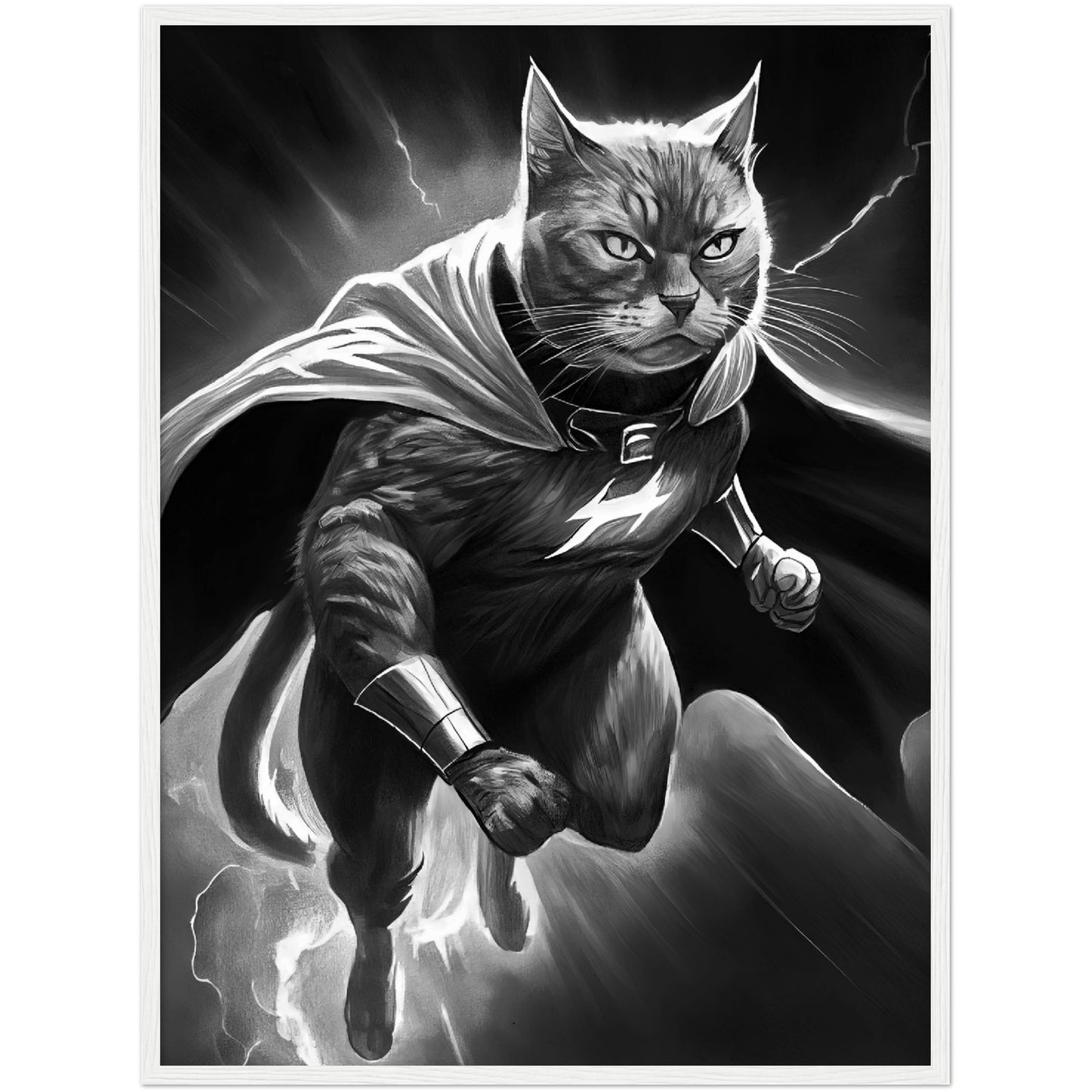 SuperCat Premium Semi-Glossy Paper Wooden Framed Print