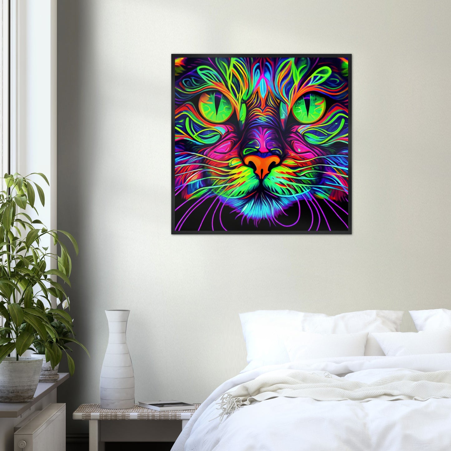 Catnip Trip Premium Semi-Glossy Paper Wooden Framed Print