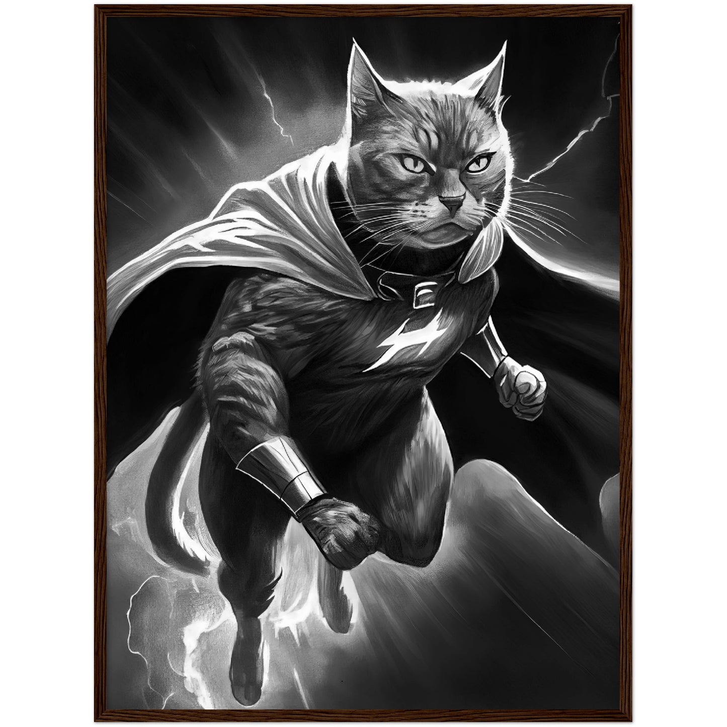 SuperCat Premium Semi-Glossy Paper Wooden Framed Print