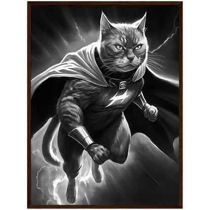 SuperCat Premium Semi-Glossy Paper Wooden Framed Print