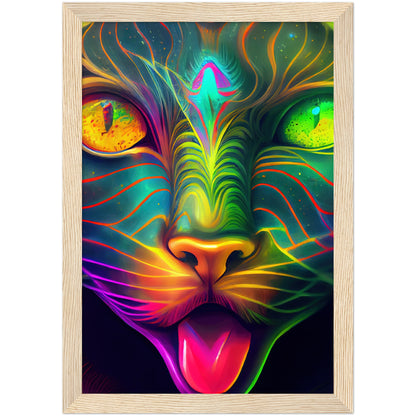 Catnip Trip Premium Semi-Glossy Paper Wooden Framed Print