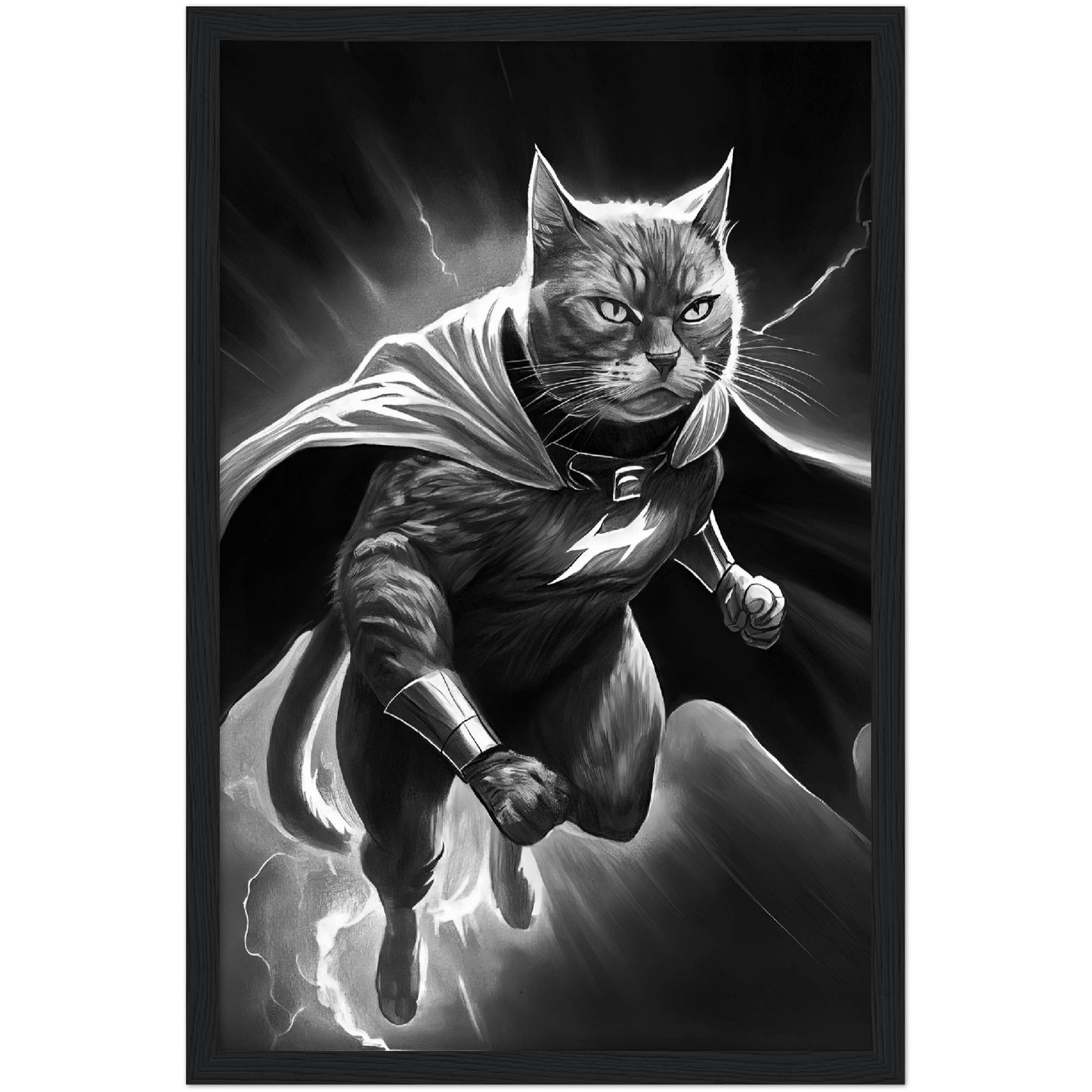 SuperCat Premium Semi-Glossy Paper Wooden Framed Print