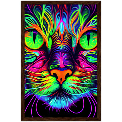 Catnip Trip Premium Semi-Glossy Paper Wooden Framed Print