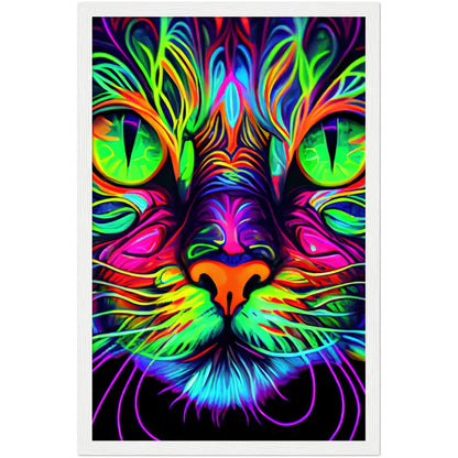 Catnip Trip Premium Semi-Glossy Paper Wooden Framed Print