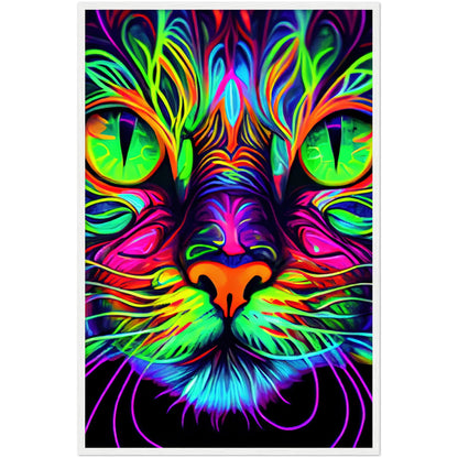 Catnip Trip Premium Semi-Glossy Paper Wooden Framed Print