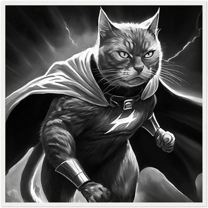 SuperCat Premium Semi-Glossy Paper Wooden Framed Print