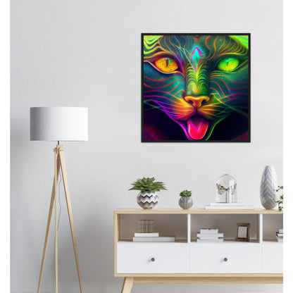 Catnip Trip Premium Semi-Glossy Paper Wooden Framed Print