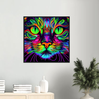 Catnip Trip Premium Semi-Glossy Paper Wooden Framed Print