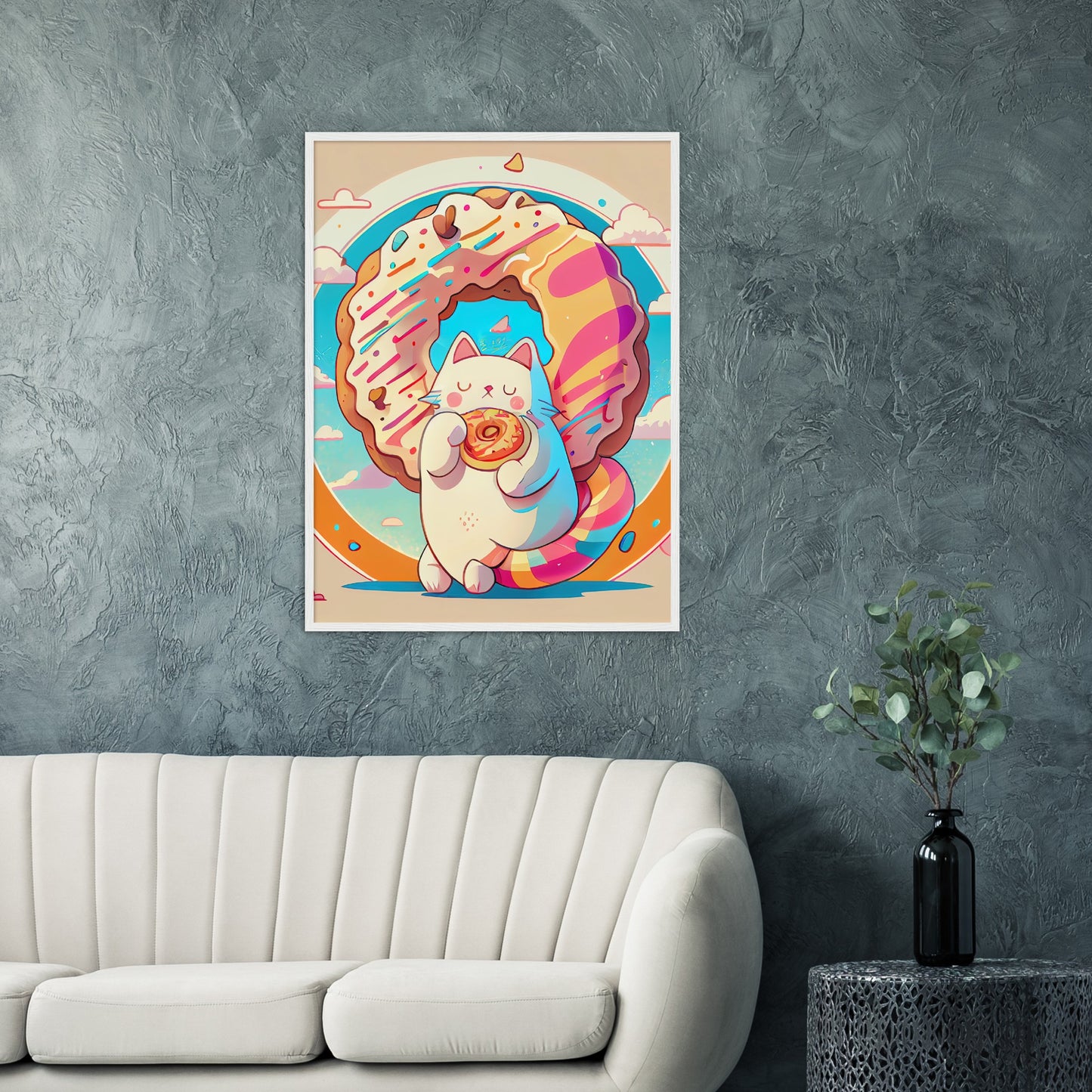 Donutcat Premium Wooden Framed Print