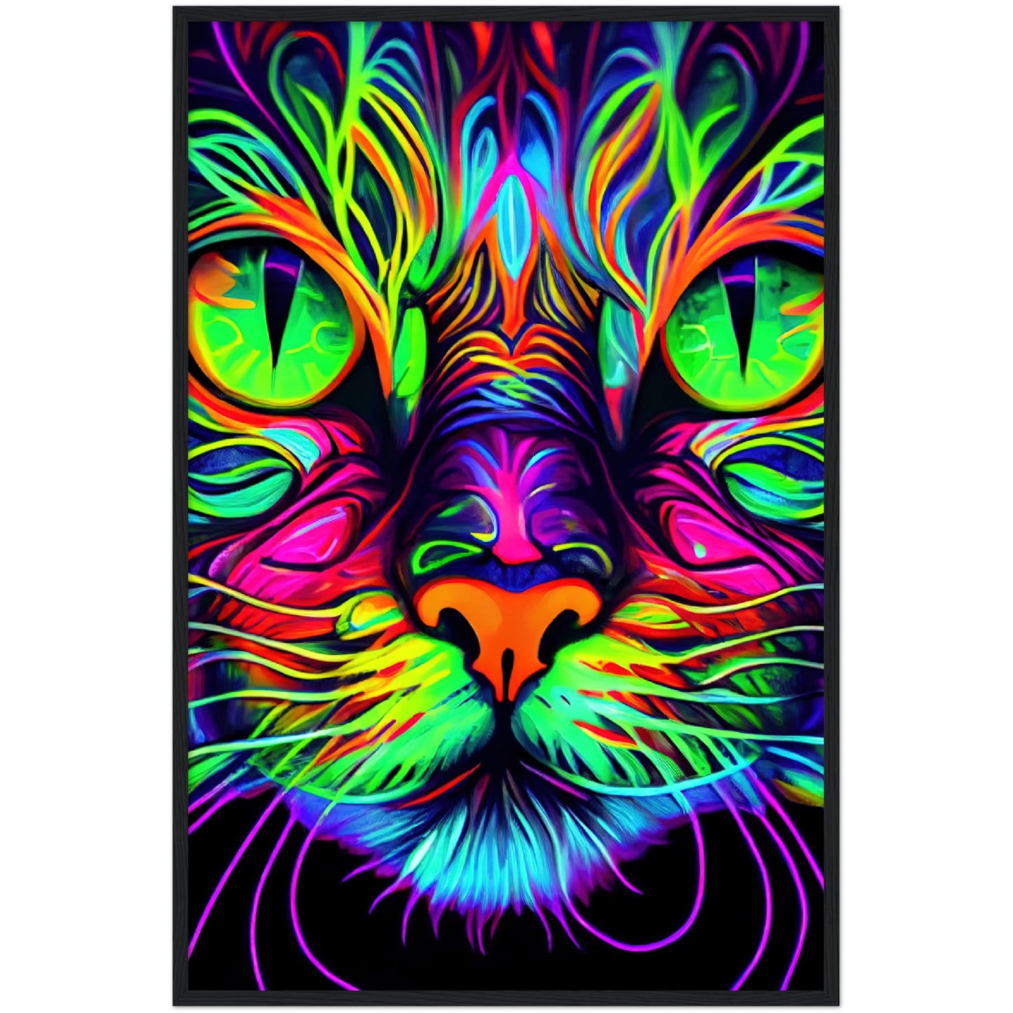 Catnip Trip Premium Semi-Glossy Paper Wooden Framed Print